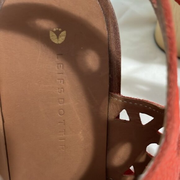 Anthropologie Leifsdottir Leather wooden heeled Women’s shoes - Picture 9 of 15